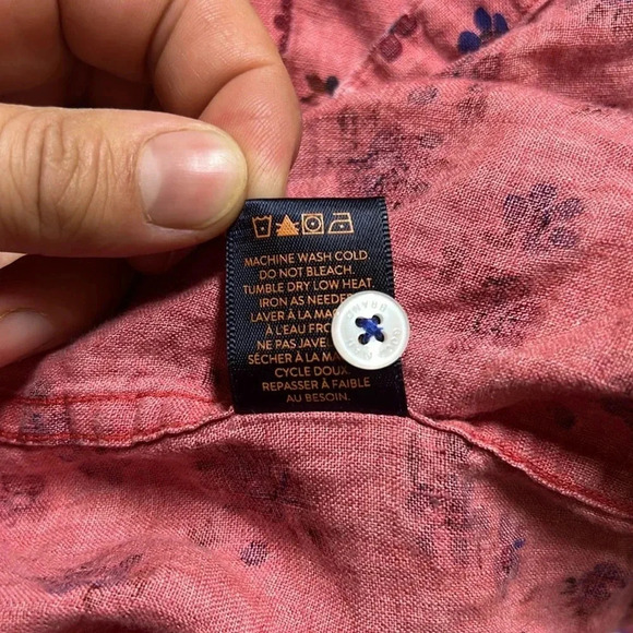 Good Man Brand Linen Camp Shirt Size L - Picture 7 of 8